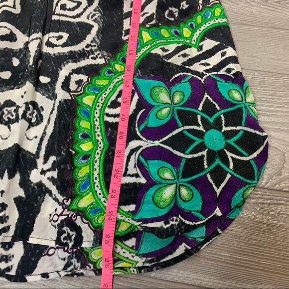 Rococo sand throne print silk embroidered blouse - Picture 4 of 10